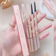 3-in-1 Eyebrow Pencil-Double Ended Trimmer Brush-Waterproof