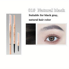 3-in-1 Eyebrow Pencil-Double Ended Trimmer Brush-Waterproof