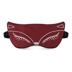 Fox Embroidered Sleep Eye Mask Soft Blindfold Eyeshade for Travel