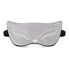 Fox Embroidered Sleep Eye Mask Soft Blindfold Eyeshade for Travel