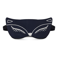Fox Embroidered Sleep Eye Mask Soft Blindfold Eyeshade for Travel