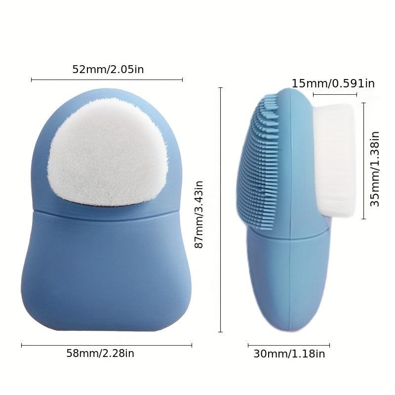 Dual Head Silicone Facial Cleansing Brush for Pore Cleansing
