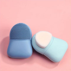 Dual Head Silicone Facial Cleansing Brush for Pore Cleansing