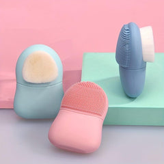 Dual Head Silicone Facial Cleansing Brush for Pore Cleansing