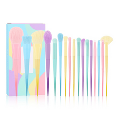 17pcs Colorful Makeup Brush Macaroon Series Eyeshadow Powder Nose Shadow Brush