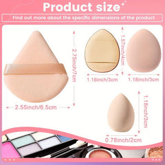 15pcs Facial Makeup Tools Set with Sponges and Powder Puffs