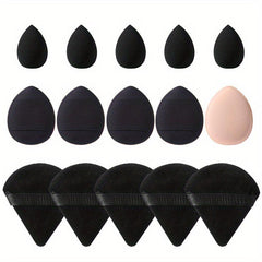 15pcs Facial Makeup Tools Set with Sponges and Powder Puffs
