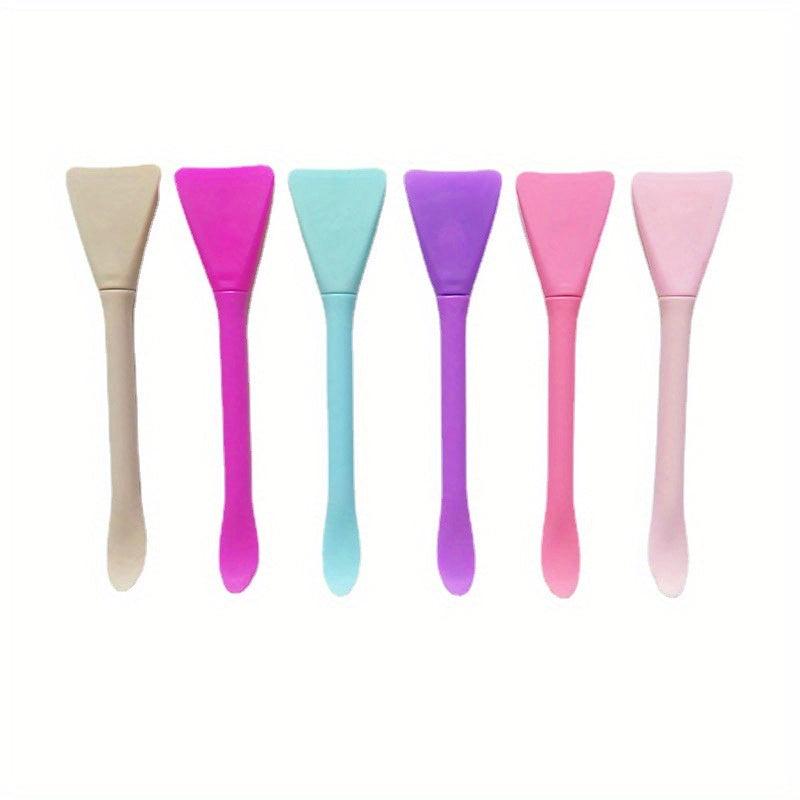 6 Pcs Home Use Silicone Facial Mask Brush