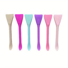 6 Pcs Home Use Silicone Facial Mask Brush