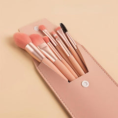 Travel Makeup Brush Set 8 Brushes with Case