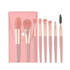 Travel Makeup Brush Set 8 Brushes with Case