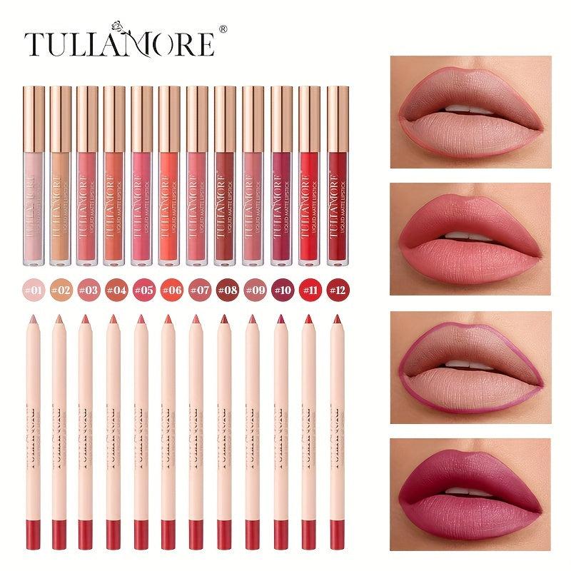Long-lasting Lip Liner & Lip Gloss Set for Perfect Makeup Look