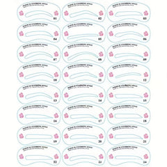 Eyebrow Shaping Stencils Kit - 24 Styles Brow Grooming Templates DIY Tools