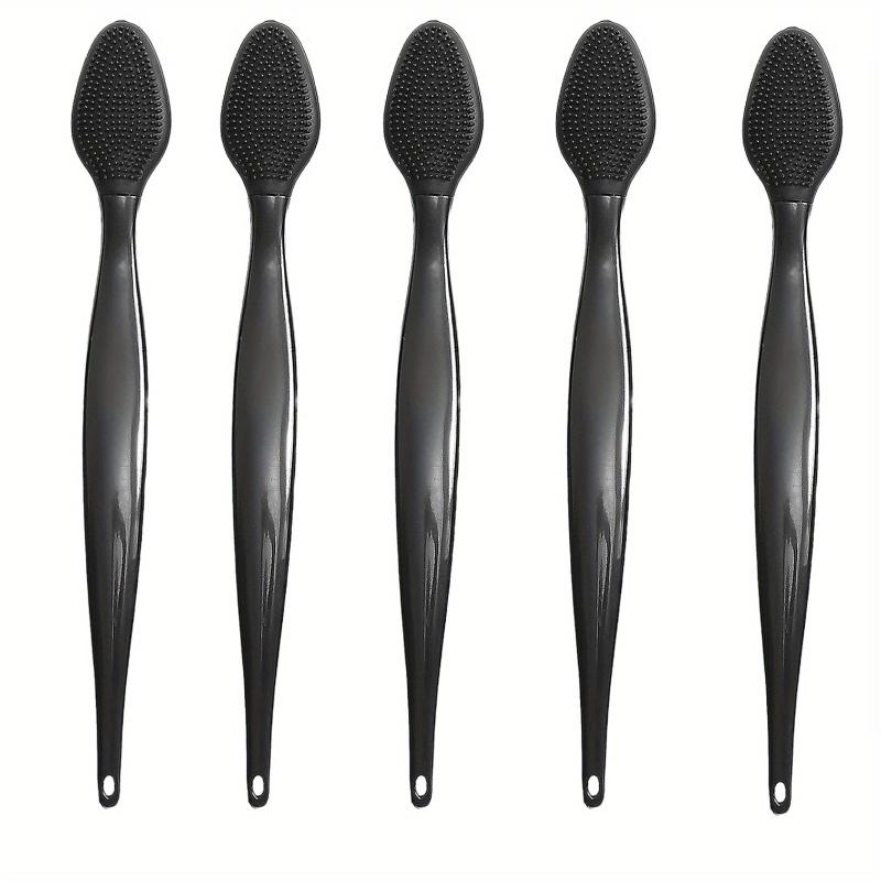 5pcs Silicone Lip Scrub Brush Double Sided Exfoliating Scrubber