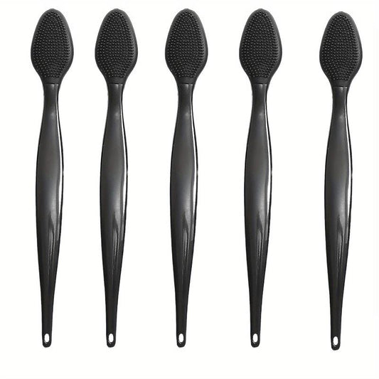 5pcs Silicone Lip Scrub Brush Double Sided Exfoliating Scrubber
