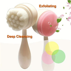 Dual-Sided Facial Cleansing Brush for Skin Care