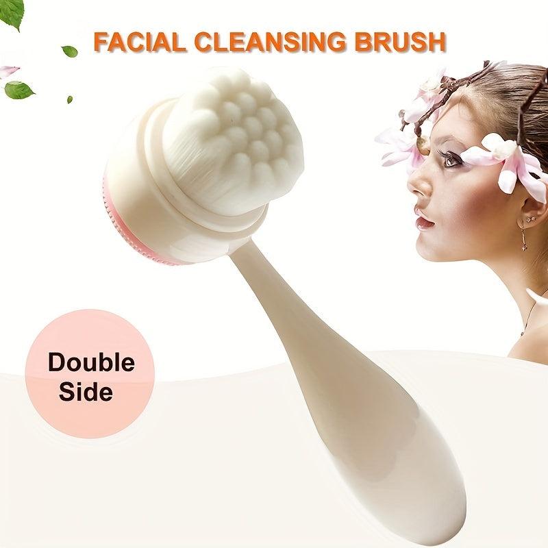 Dual-Sided Facial Cleansing Brush for Skin Care