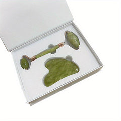 Jade Roller and Gua Sha Set Pink Rose Quartz Facial Tool