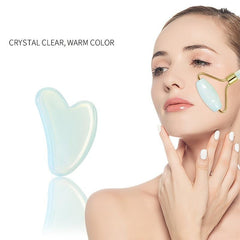 Jade Roller and Gua Sha Set Pink Rose Quartz Facial Tool