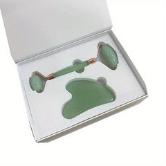 Jade Roller and Gua Sha Set Pink Rose Quartz Facial Tool