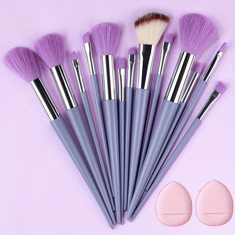 15pcs Makeup Brushes & Puff Kit Professional Face Eye Makeup Brushes