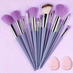 15pcs Makeup Brushes & Puff Kit Professional Face Eye Makeup Brushes