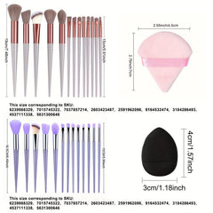15pcs Makeup Brushes & Puff Kit Professional Face Eye Makeup Brushes