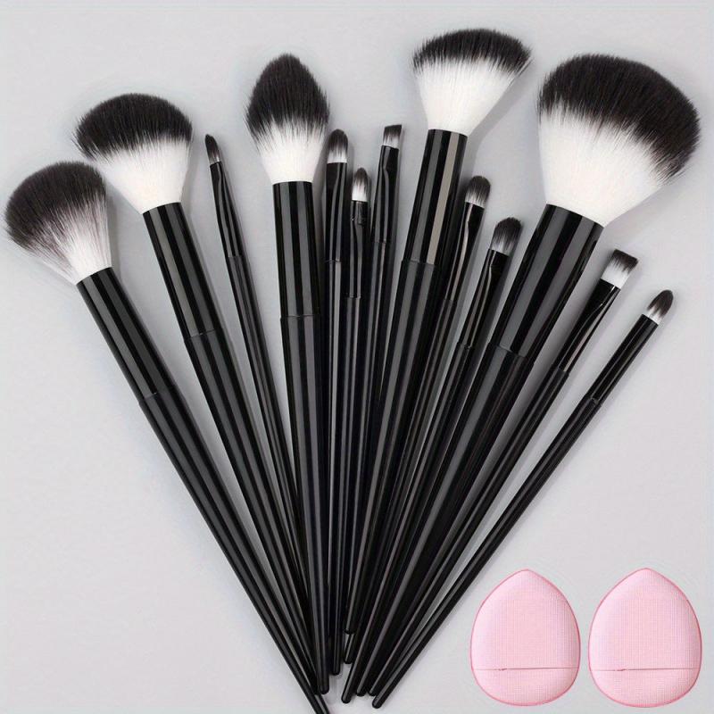 15pcs Makeup Brushes & Puff Kit Professional Face Eye Makeup Brushes