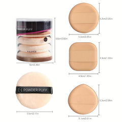 6pcs Makeup Puff Set for Powder Foundation with Strap - 5.08 cm Size