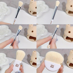 6Pcs Mini Travel Makeup Brushes Set Portable Cosmetic Brushes Kit