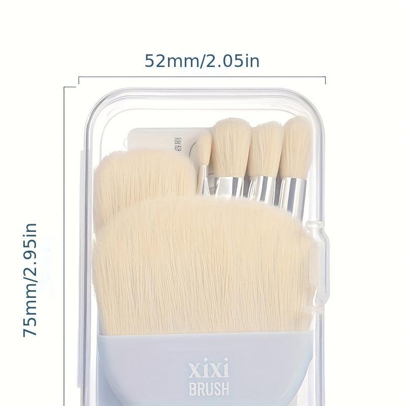 6Pcs Mini Travel Makeup Brushes Set Portable Cosmetic Brushes Kit