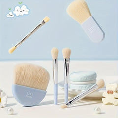 6Pcs Mini Travel Makeup Brushes Set Portable Cosmetic Brushes Kit