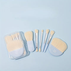 6Pcs Mini Travel Makeup Brushes Set Portable Cosmetic Brushes Kit