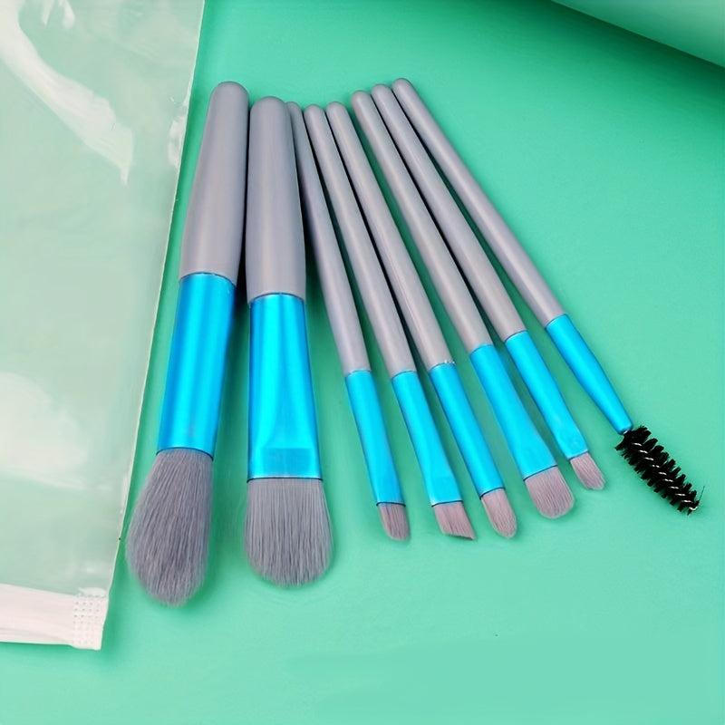 8pcs Makeup Brush Set Macaron Eyeshadow Blush Highlighter Brushes