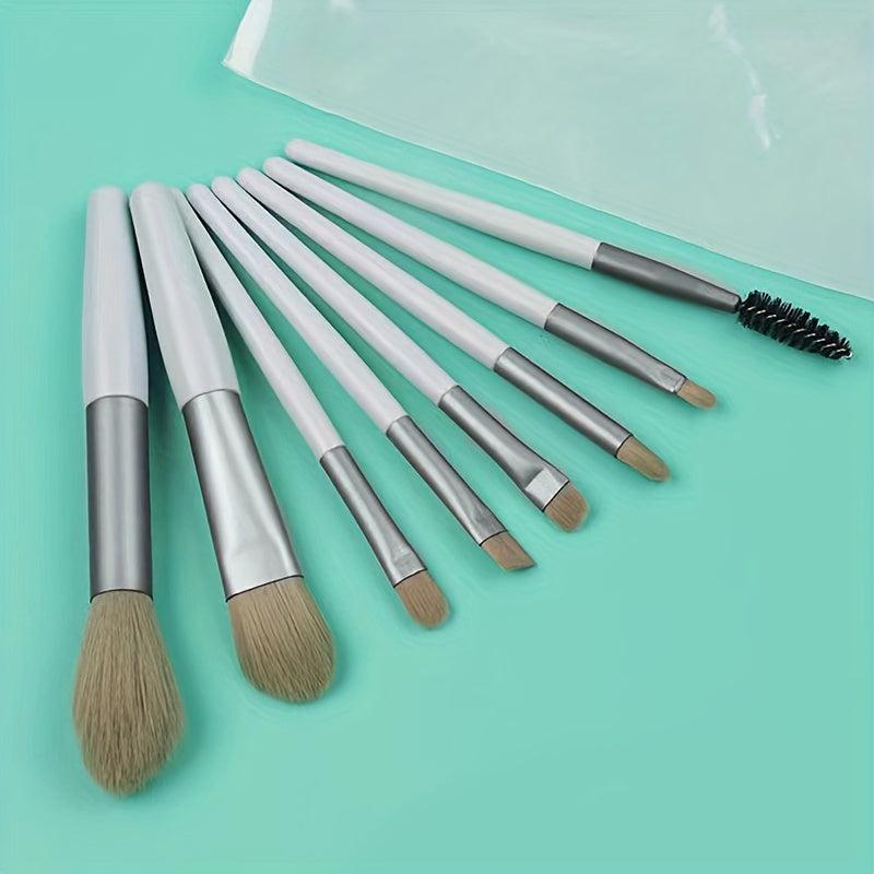 8pcs Makeup Brush Set Macaron Eyeshadow Blush Highlighter Brushes