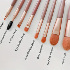 8pcs Makeup Brush Set Macaron Eyeshadow Blush Highlighter Brushes