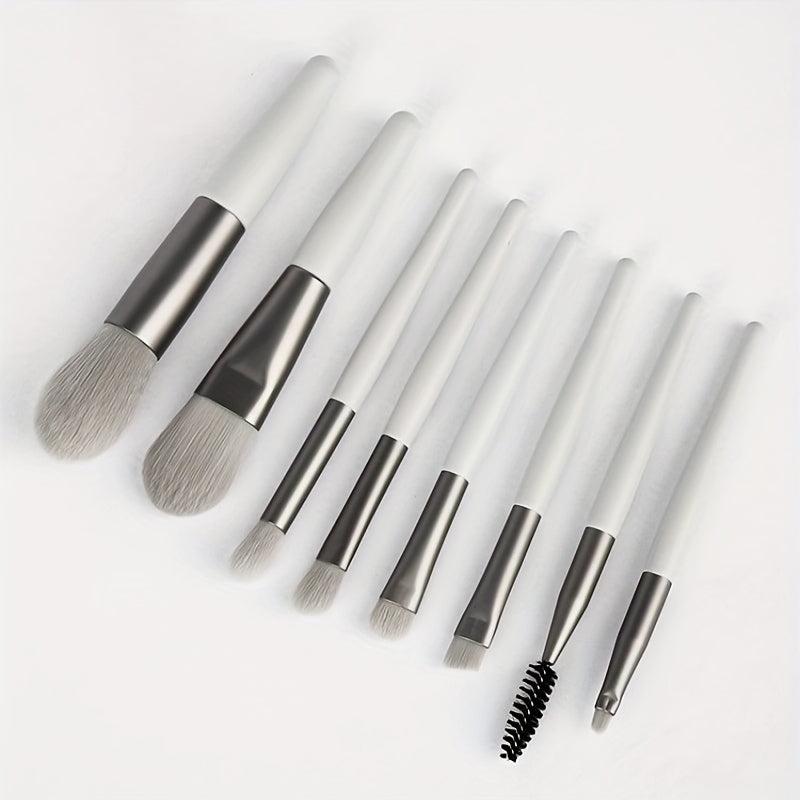 8pcs Makeup Brush Set Macaron Eyeshadow Blush Highlighter Brushes