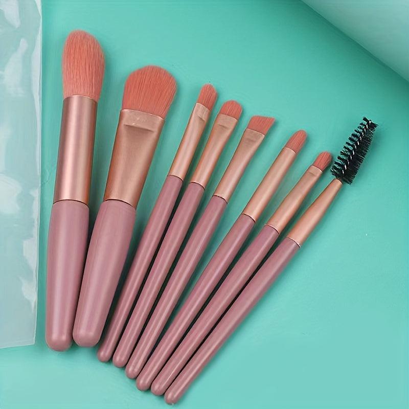 8pcs Makeup Brush Set Macaron Eyeshadow Blush Highlighter Brushes