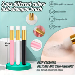 10-Piece Lash Shampoo Brushes Facial Cleansing Brush Nose Pore Cleaning Tool