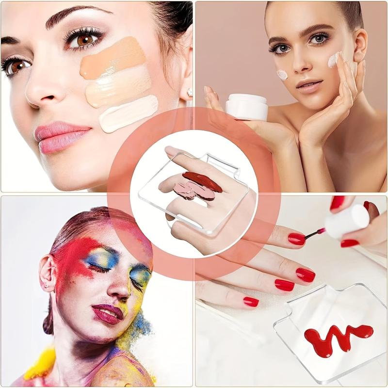 Clear Acrylic Makeup Palette for Artists and Nail Art