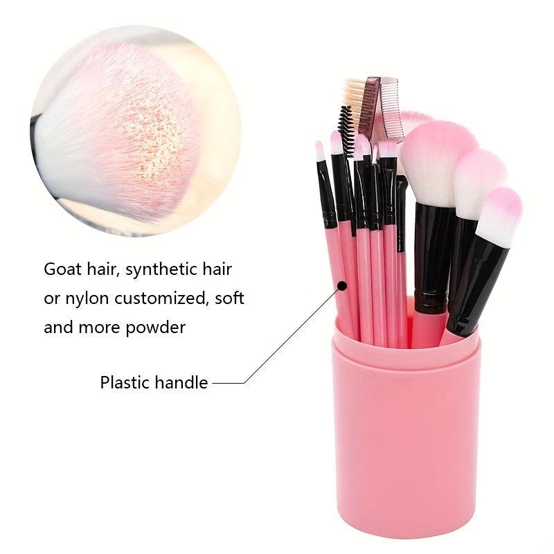 12pcs Portable Soft Hair Makeup Brush Set with Box