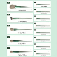 15-Piece Makeup Brush Set for Face Blush Eyeshadow Foundation Beauty Tool