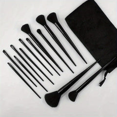 13pcs Makeup Brush Set with Puffs for Face Foundation Blush Eyeshadow