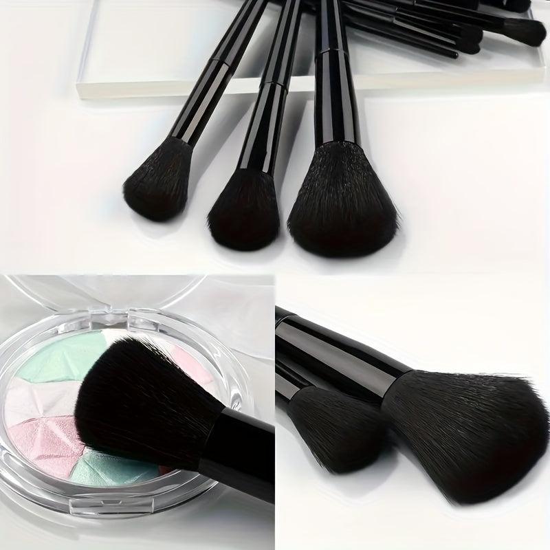 13pcs Makeup Brush Set with Puffs for Face Foundation Blush Eyeshadow