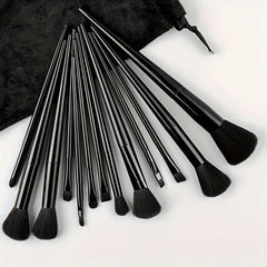 13pcs Makeup Brush Set with Puffs for Face Foundation Blush Eyeshadow