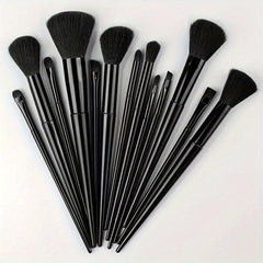 13pcs Makeup Brush Set with Puffs for Face Foundation Blush Eyeshadow