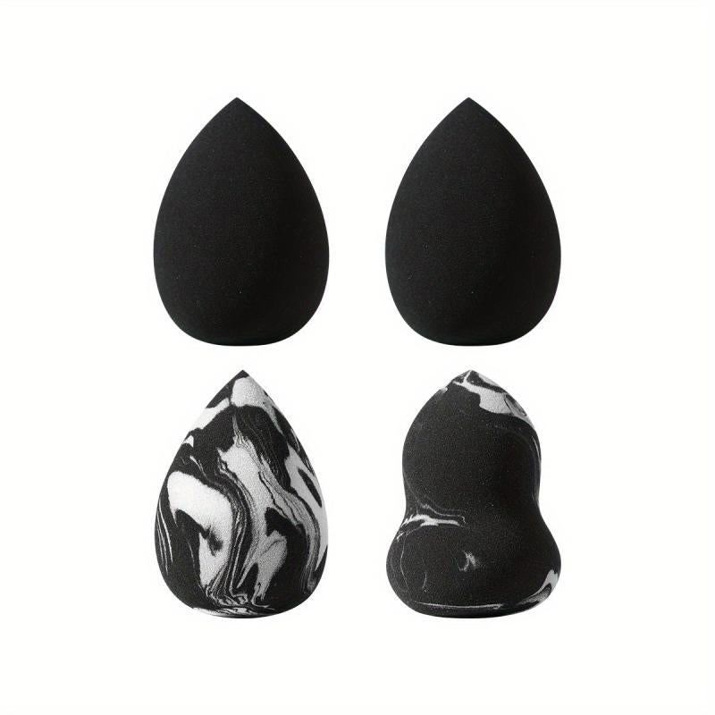 4pcs Textured Makeup Sponges for Liquid Cream Powder Soft Wet Dry Makeup
