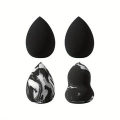 4pcs Textured Makeup Sponges for Liquid Cream Powder Soft Wet Dry Makeup