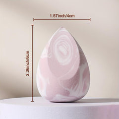 4pcs Textured Makeup Sponges for Liquid Cream Powder Soft Wet Dry Makeup