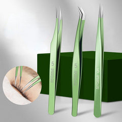 3pcs Eyelash Extension Tweezers Precision Lash Tweezers For Volume Lash